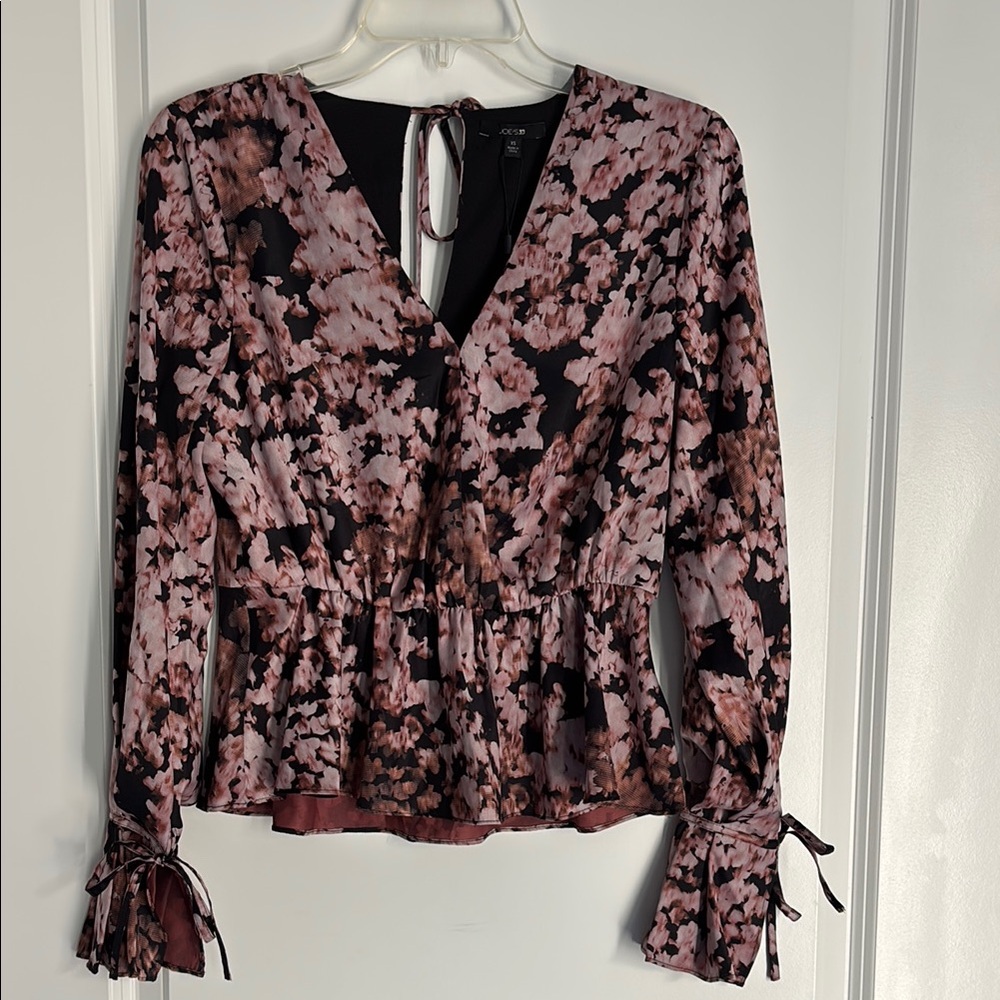Joe's Jeans Pink Tie Front Blouse